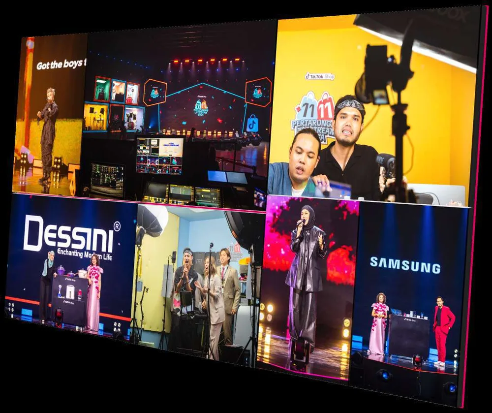 Dessini and Samsung brand activation booths produced by PRINS